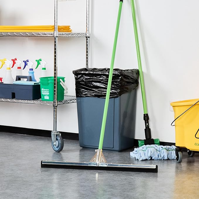 Restaurantware-SQUEEGEE ONLY: Clean Tek Professional 29.92 Inch Floor Squeegee, 1 Broom With Double Rubber Blade - Handle Sold Separately, Heavy-Duty, Steel Wiper For Concrete Floor
