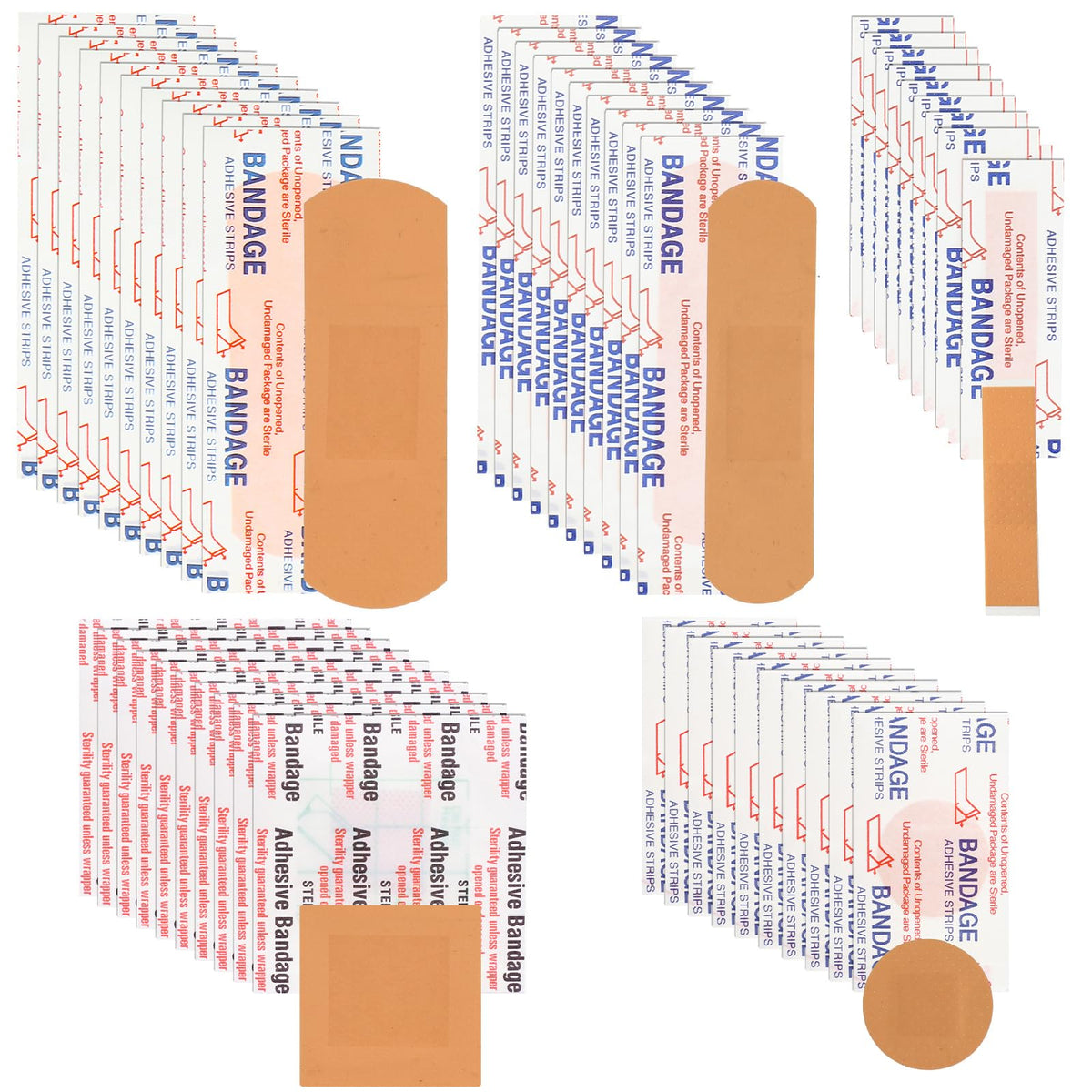 720 Pcs Assorted Bandage Bulk Waterproof Adhesive Variety Bandage - Image 1