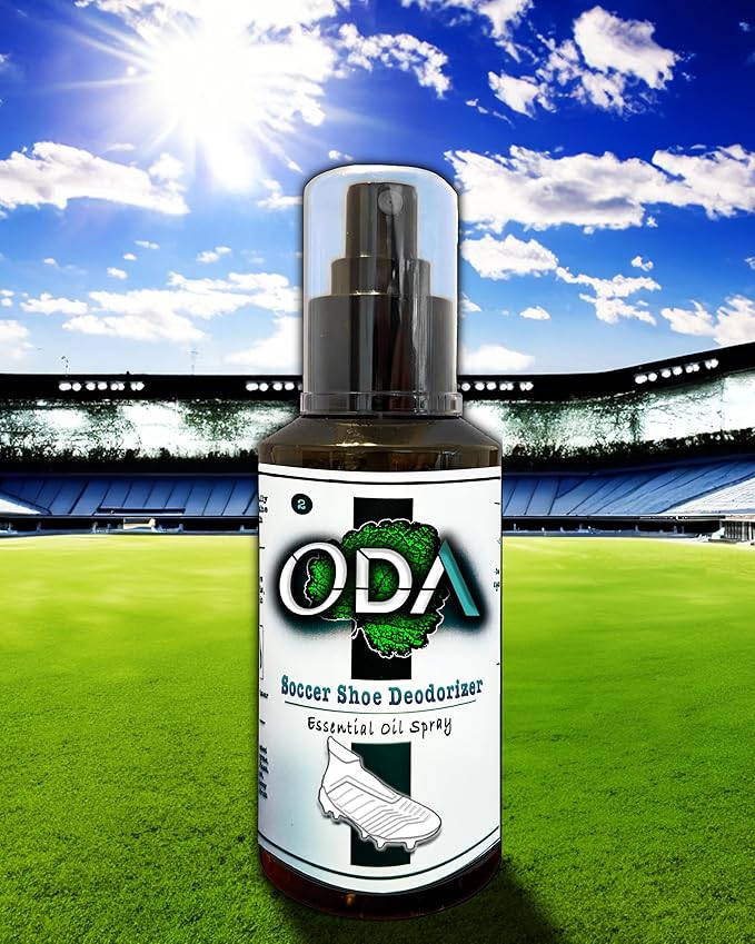 ODA Natural Cleat Deodorizer Spray - Shoe & Foot Odor Eliminator - Sports Shoe Deodorizer Spray - Essential Oil Odor Fighter - Natural Foot Odor Control - ODA
