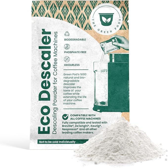 Eco Descaler - Coffee Machine Descaler Compatible With Nespresso, Keurig, Breville, DeLonghi, And All Others - Descaling Powder