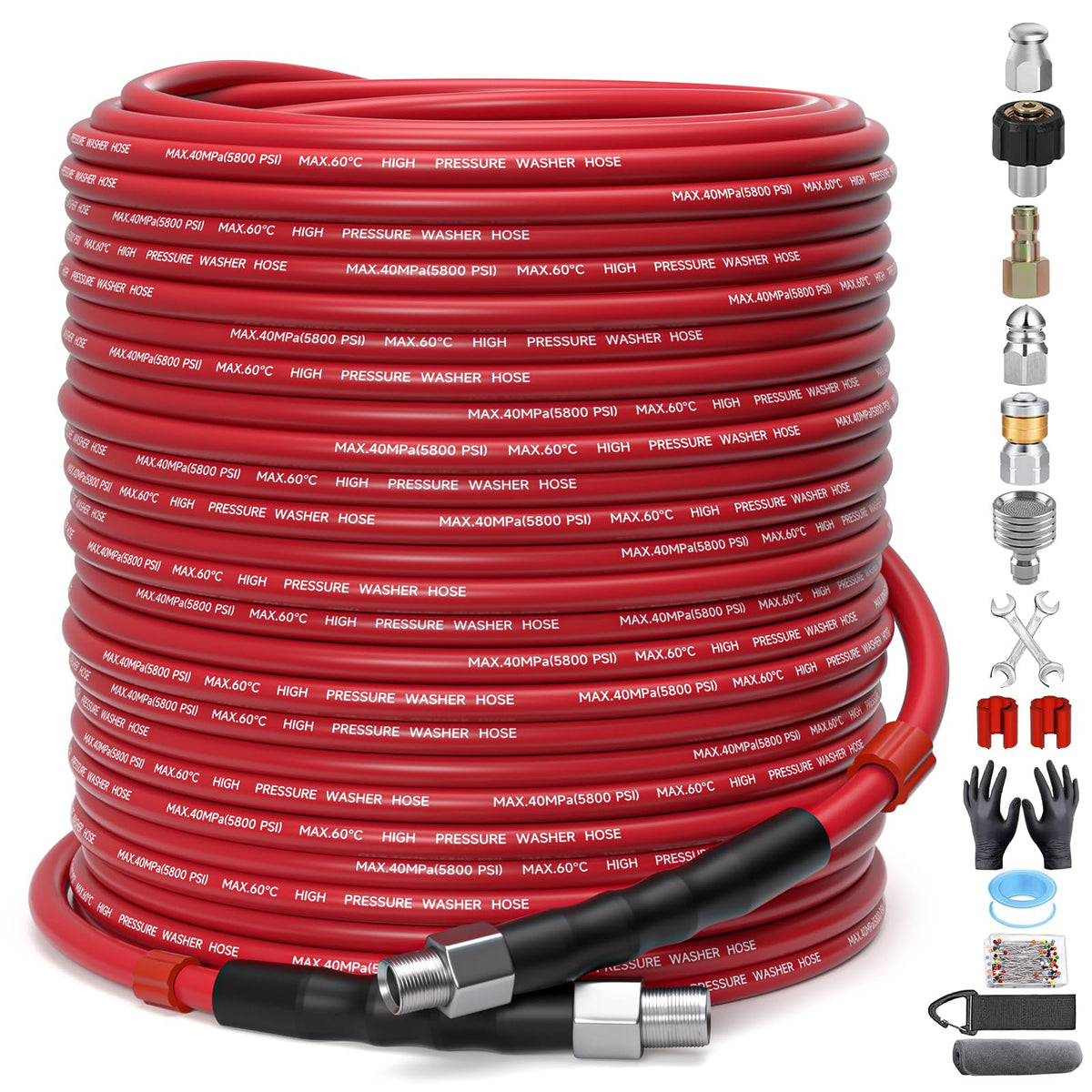 Sewer Jetter Kit for Pressure Washer – 200ft Water Jet - Image 1