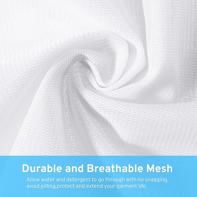 3 Pack 3 Size Mesh Laundry Bags Set for Delicates with AUTO-Lock Zipper, Lingerie Bags for Washing Delicates, Laundry Bags Mesh Wash Bags, Delicates Laundry Bag for Jeans,Blouse,Stocking,Bra