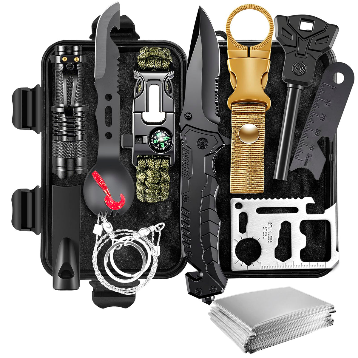 Survival Kit, Camping Tools for Hiking, Fishing & Emergencies - Image 1
