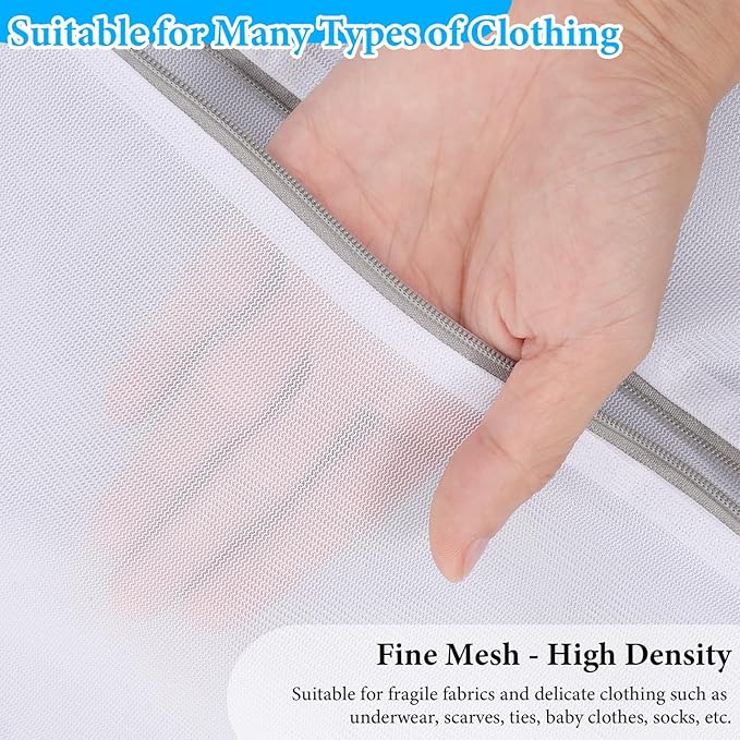 4PCS Laundry Mesh bag with Zips, 30x40cm Laundry Bags for Delicates, Mesh Laundrys Bags for Washing Machine, for Clothes, Socks, Underwear, Pants