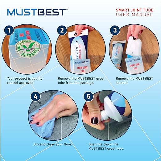Tile Grout Repair Kit (Grey 8.8 Oz - 250 Gr), Four-Way Use, Repair, Renew, Repaint, Fill The Gaps, Fast Drying, Odorless, Waterproof And Pre-Mixed Grout Pen For Shower, Kitchen, Pool,Bathroom