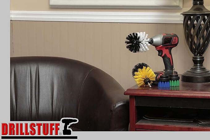 Cleaning Brushes for Cordless Drill - Small Round Boat Accessories Cleaning Brush - Kitchen Sink Scrub Brush - Car Detailing Rotary Wheel Brush - Shower Cleaner Brush for Drill - Tile and Grout Brush