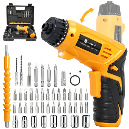 MulWark Electric Screwdriver Set, 4V Cordless Screwdriver - Image 1