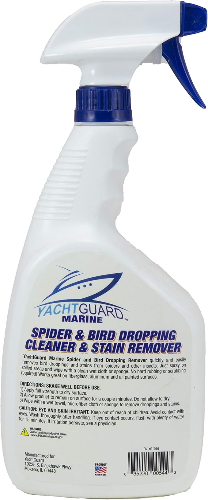 Marine Spider & Bird Dropping Remover -32 Oz - Boat Cleaner & Stain Remover for Boat Decks, Seats, Jet Skis, Dingys and Even Your Car Exterior