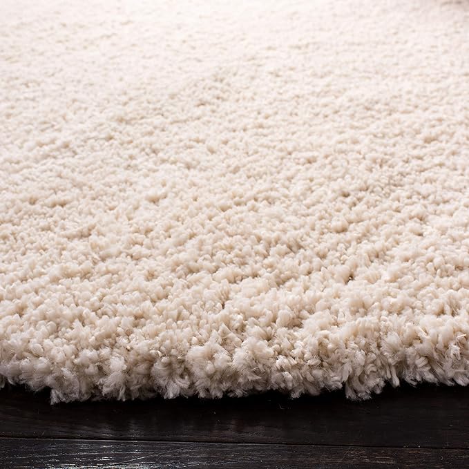 SAFAVIEH Fontana Shag Collection Runner - 2'3" x 14', Creme, Solid Pattern, Non-Shedding & Easy Care, 2-inch Thick, Ideal for The Living Room, Dining, Bedroom (FNT800B)