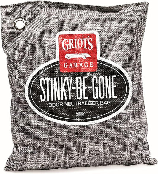 Griot's Garage Stinky-Be-Gone Odor Neutralizing Bag, Deodrizer and Moisture Absorber for Cars, Closets, Garages, or Cabinets, Reusable, 500g