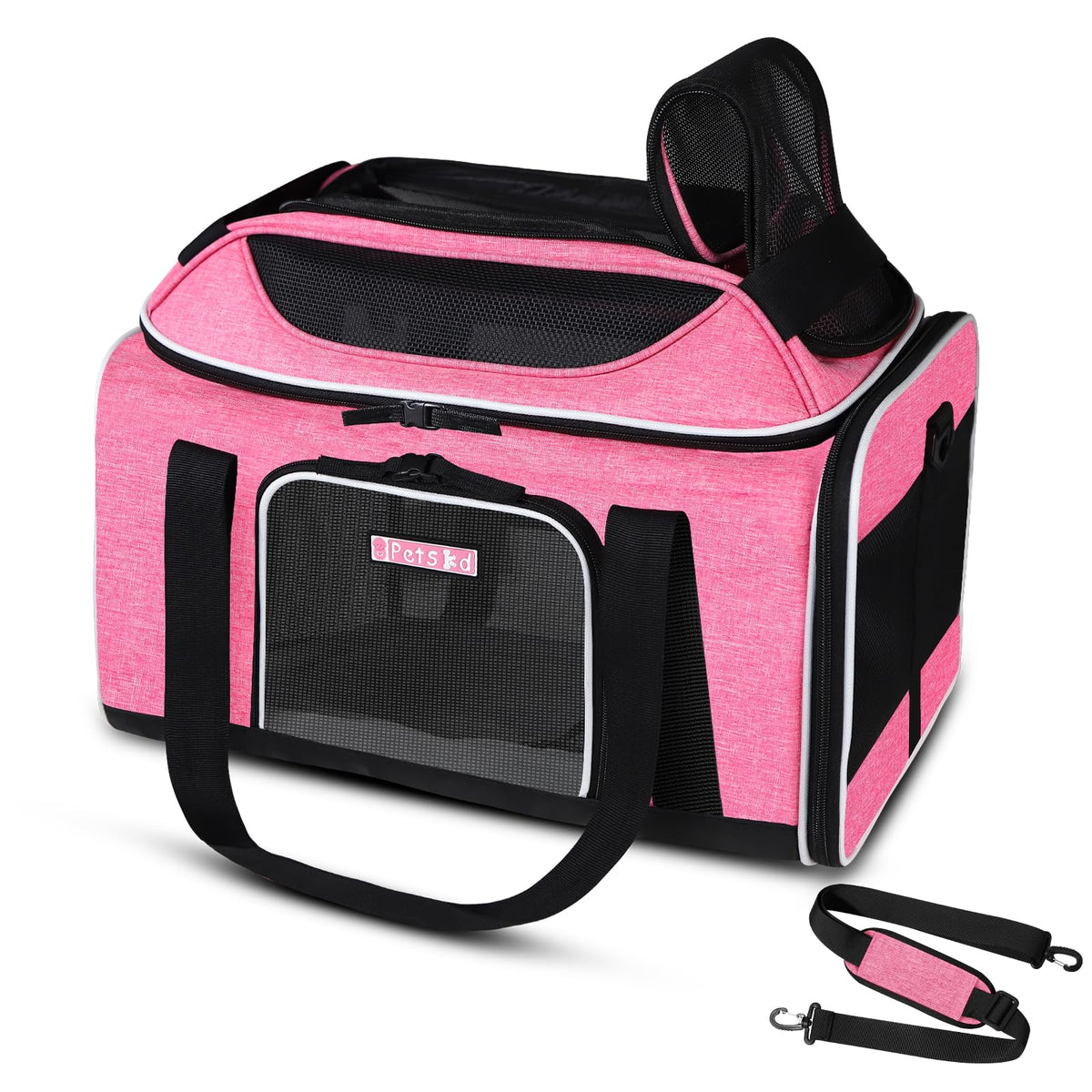 Top-Expandable Small Pet Carrier 18"x11"x11" Airline Approved - Image 1