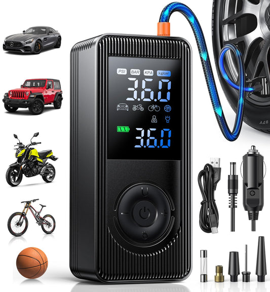 Tire Inflator Portable Air Compressor - 150 PSI 4X Fast - Image 1