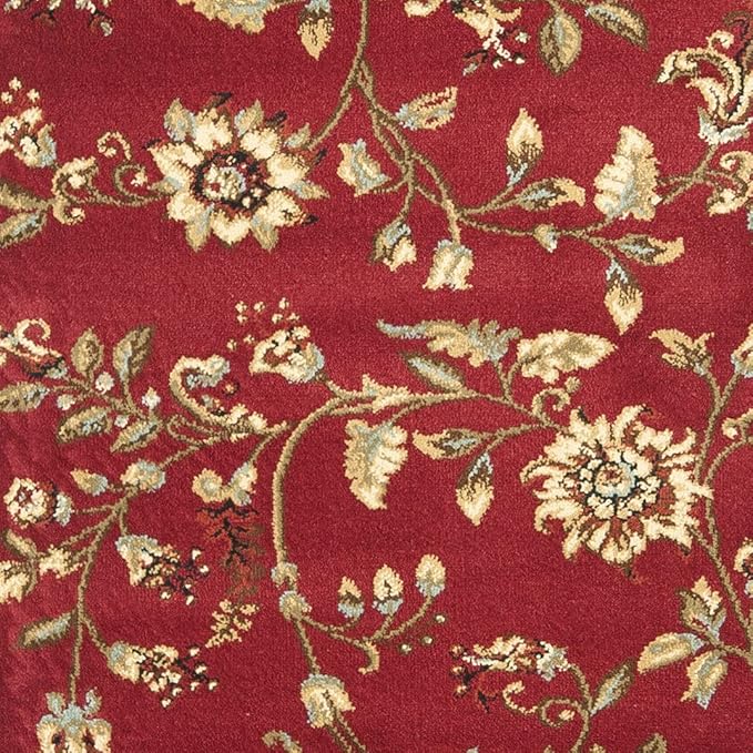 SAFAVIEH Lyndhurst Collection Runner Rug - 2'3" x 8', Red & Multi, Traditional Floral Design, Non-Shedding & Easy Care, Ideal for High Traffic Areas in Living Room, Bedroom (LNH552-4091)