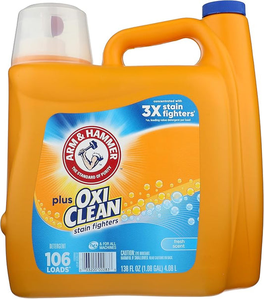 Arm & Hammer, Liquid Detergent Oxi Clean Fresh Scent, 138 Fl Oz