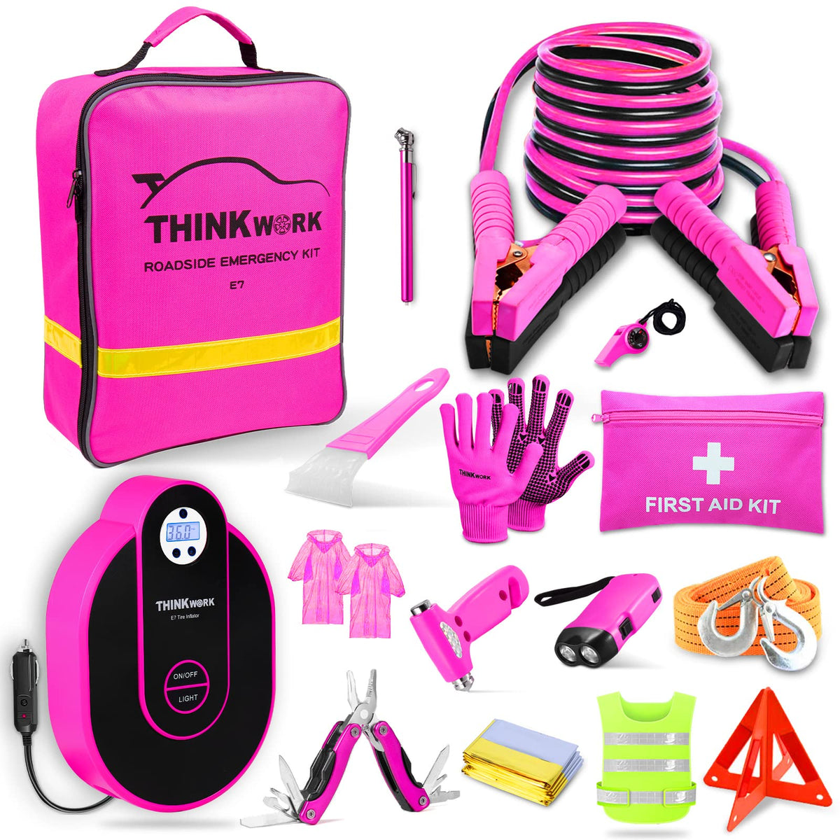 THINKWORK Car Emergency Kit for Teen Girl and Lady's - Image 1