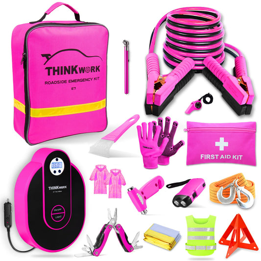 THINKWORK Car Emergency Kit for Teen Girl and Lady's - Image 1