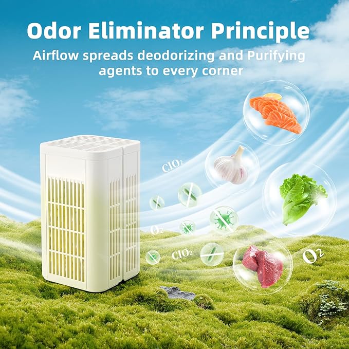 Strongest Refrigerator Deodorizer Odor Eliminator, 12 Months Long-Lasting Freshness for Refrigerator Shoe Cabinet Bathrooms Cars, More Effective Than Baking Soda, 1 pack