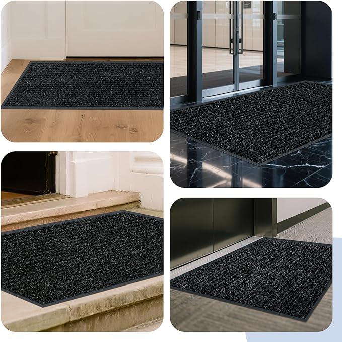 Front Door Mat Indoor Outdoor Entrance, 3ft x 8ft Non Slip Custom Size Outdoor Mat, Commercial Easy Clean Door Mat, Low-Profile Doormat Welcome Floor doormats, Resist Dirt for Front Door Patio Decor