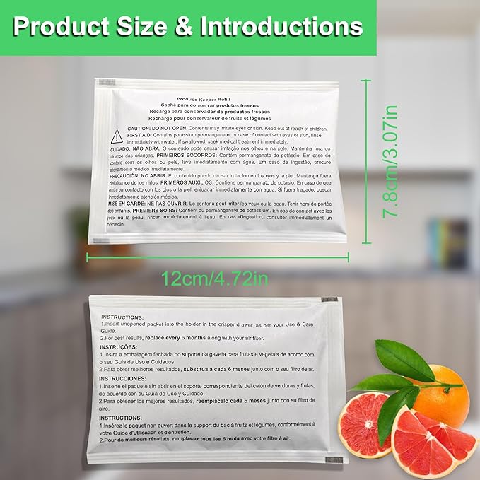 Refrigerator Produce Preserver Replacement for Frigidaire FRPAPKRF2PK FRPAPKRF Pure Air Produce Keeper (2)