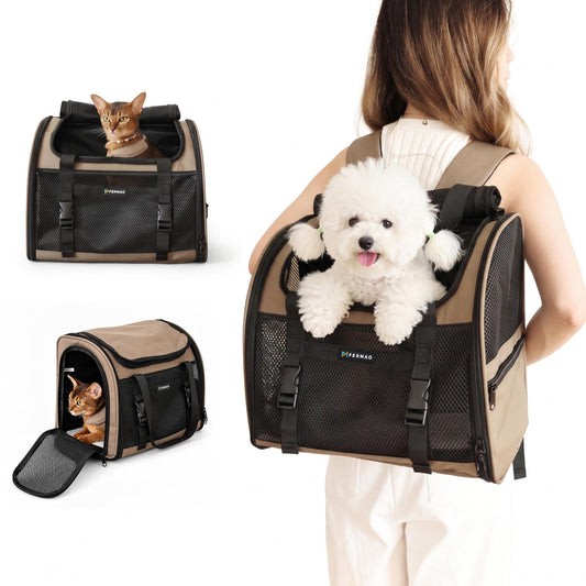 Dog Carrier Backpack for Small Dogs and Cats, Breathable - Image 1