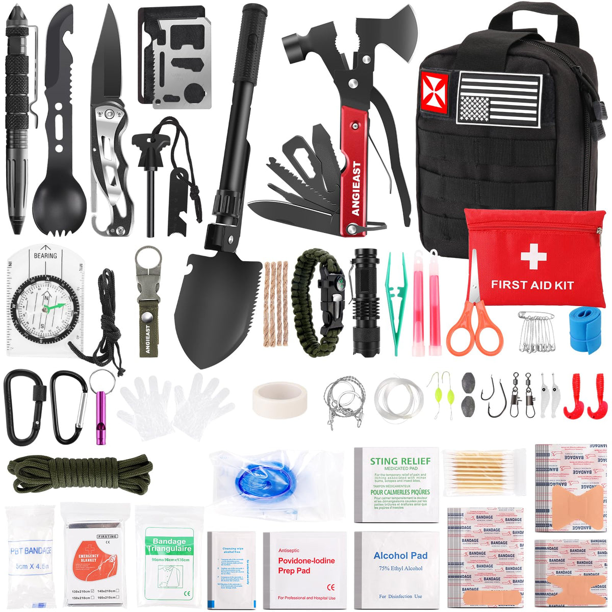 Survival Kit 256 in 1, First Aid Kit Survival Gear Tools - Image 1