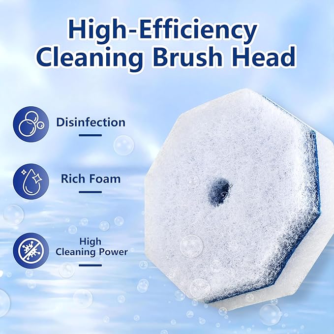 80 Count Toilet Wand Refills for Clorox, Disposable Toilet Brush Head with Rich Foaming, Extra Thick Triple-layer Refills, Strong Cleaning & Scrubbing Power, Disposable Toilet Cleaning System