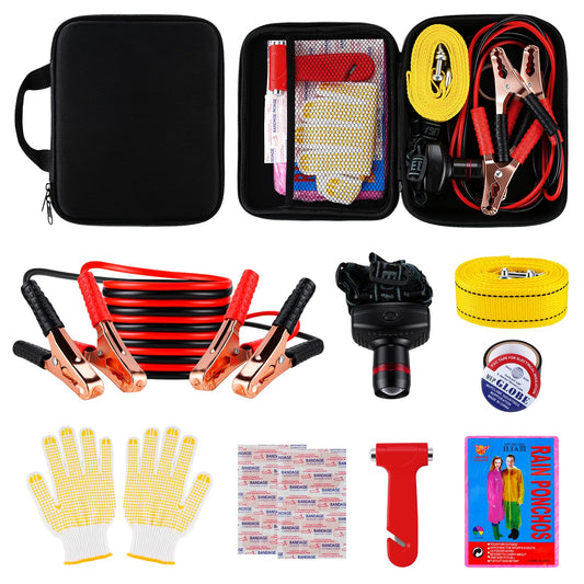 Amiss Car Emergency Roadside Kit, Safely Kit with Jumper | Hand Tools - Image 1
