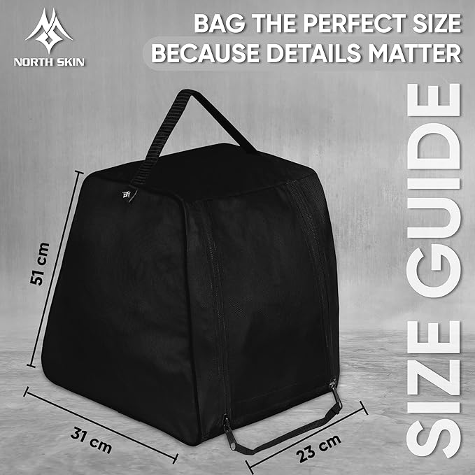 Shoe Bag Waterproof Sports Golf Boot Bag | Odor-Resistant Gym Kit Organiser Storage | Hiking Travel Dust-Proof Storage Bag for Wellington, Cowboy, Football, Rugby, Cricket Shoe (Black)