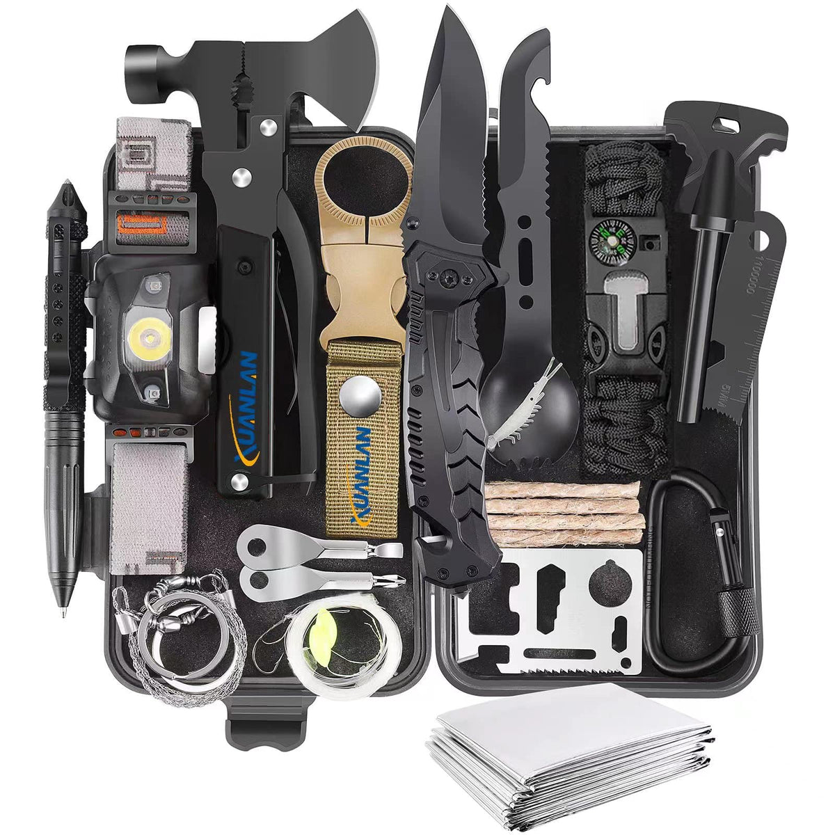 XUANLAN Emergency Survival Kit, Outdoor Survival Gear Tool - Image 1