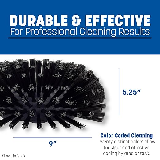 SPARTA Tank and Kettle Scrub Brush Heavy-Duty Tile Brush, Color-Coded and Handle Compatible (Sold Separately) for Optimal Access In Spacious Containers, Plastic, 5.5 X 9.5 Inches, Lime, (Pack of 2)