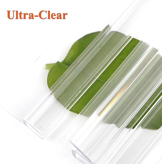 Glass Shower Door Seal Strip, 4 Pack x 39" U for 3/8 Inch Glass Sliding Frameless Shower Door Side Seal, Vertical Shower Door Seal, Ultra Clear Polycarbonate Door Sweep Stop Shower Leaks