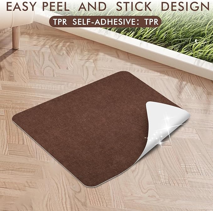 Recliner Pads for Hardwood Floors, Non Slip Recliner Grippers, Furniture Pads Floor Mats for Carpet, Anti Slide Office Chair Mat for Floor Protector, 40"x40" (1 Pack Brown