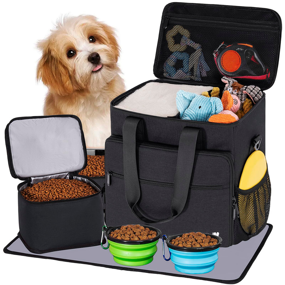 5 Set Dog Travel Bag for Supplies, Dog Lovers - Image 1