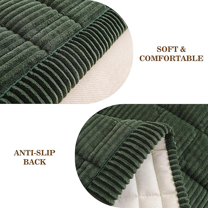 MEETSKY Couch Cover for Dog Washable, Non-Slip Sofa Protector Pet Friendly Sofa Covers for 2 Cushion Couch Soft Furniture Covers for Loveseat Dog Mats for Couches, 27.6" x 59", Moss Green