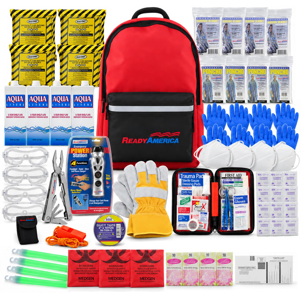Ready America 72 Hour Deluxe Emergency Kit, 4-Person 3-Day - Image 1