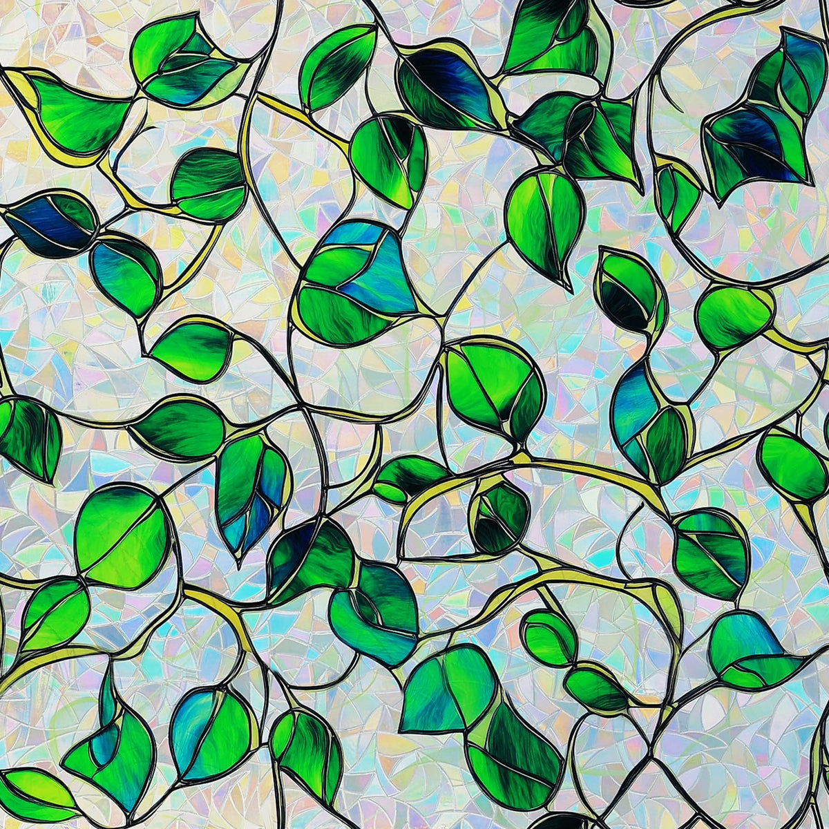 Rainbow Stained Glass Window Privacy Film,Heat Blocking Save - Image 1