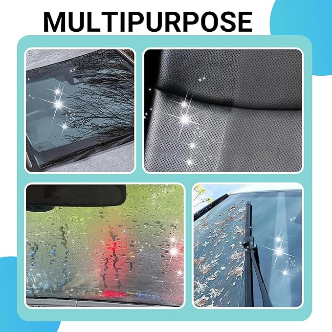 Automotive Oil Film Remover Spray, 100ml Car Whidshield Cleaner Set, Glass Oil Film Remover Liquid Spray Cleanning For Exterior And Interior Use, Shower Door Water Spot