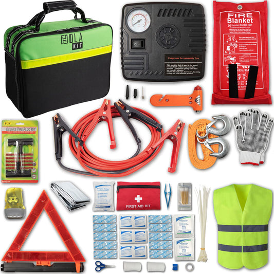 HolaKit 78-Piece Car Emergency Kit with Air Compressor - Image 1