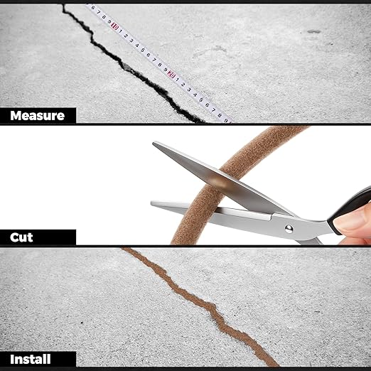 1 Inch x 100 ft Foam Backer Rod for Gaps Joints Concrete Crack Filler Caulk Saver Bulk Foam Backing Rod Concrete Filler Rope for Weather Stripping Door Seal(Brown)