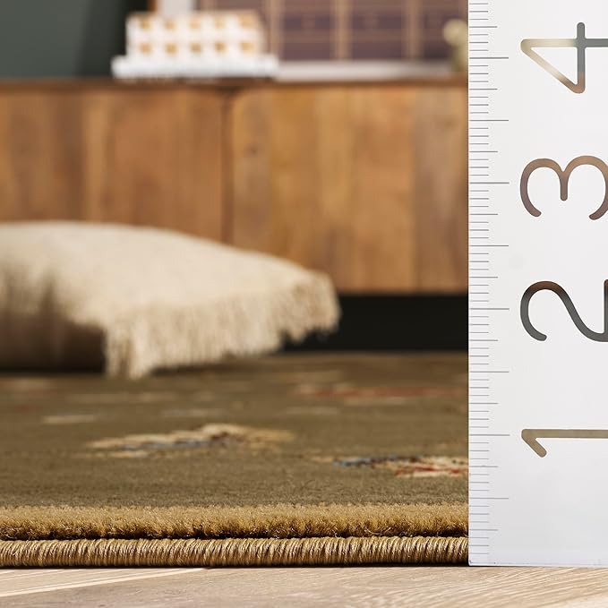 SAFAVIEH Lyndhurst Collection Runner Rug - 2'3" x 16', Green & Multi, Traditional Floral Design, Non-Shedding & Easy Care, Ideal for High Traffic Areas in Living Room, Bedroom (LNH552-5291)