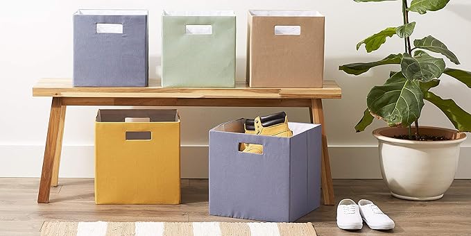 DII Collapsible Polyester Storage Cube, Solid, Lightweight and Durable, Small Square, 11x11x11, Mint