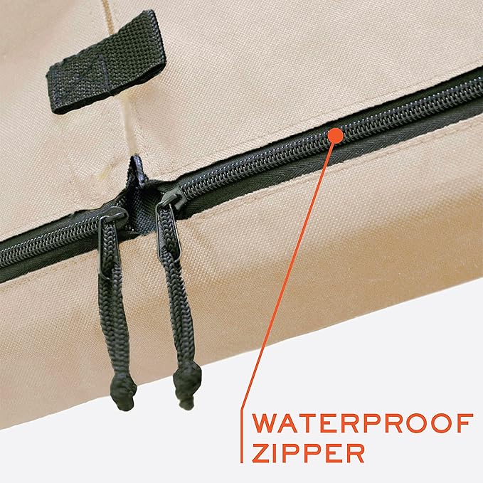 Outdoor TV Cover 40, 42, 43 inch - with Zipper, Weatherproof, Waterproof 360 Degrees Protection, Soft Non Scratch Interior - Beige