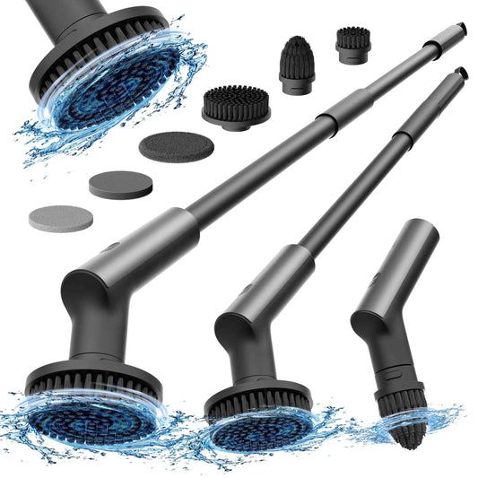HOTO Cordless Electric Spin Scrubber, 6 Brush Heads - Image 1