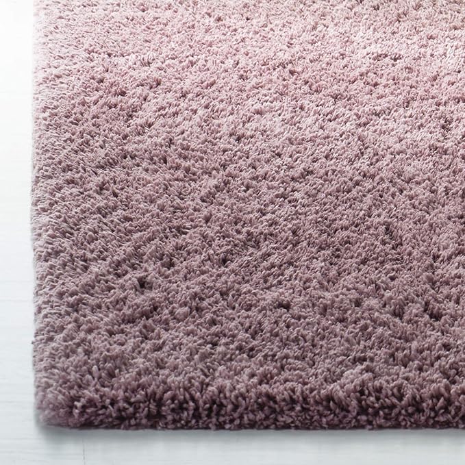 SAFAVIEH Fontana Shag 800 Collection Area Rug - 6'7" x 9', Pink, Shag & Flokati Design, Ideal for High Traffic Areas in Living Room, Bedroom & Dining Room (FNT800U-6)