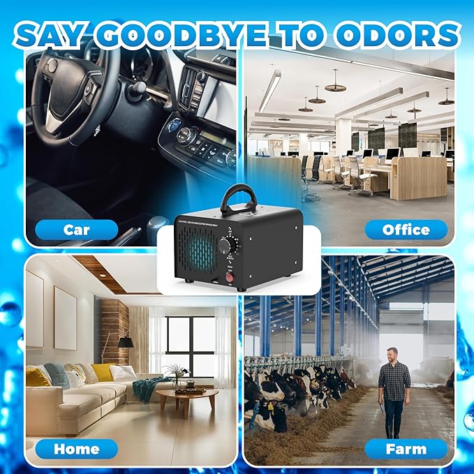 Ozone Generator Water and Air 68,000mg/h, Commercial Ozone Machine Odor Removal, High Capacity Ozone Machine, Home Ozone Generator for Car, Home and cleaning fruits, vegetables, etc - by TTDMK