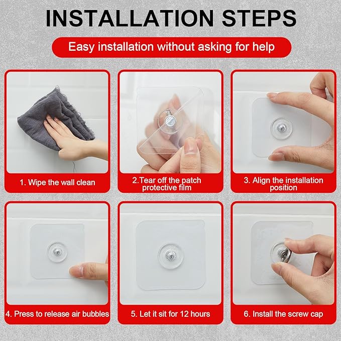 12 Pcs Heavy Duty Adhesive Ceiling Hooks Ceiling Wall Christmas Hooks Hangers Without Nails Practical Stainless Steel Waterproof for Indoor Outdoor Home Office Kitchen Hanging Plant