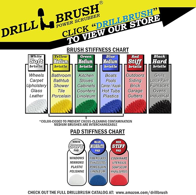 Heavy Duty Nylon Bristle Brush Cleaning Supplies with All Purpose Cleaner Paste, Lemon Lime Scented - Ideal for Deck, Patio, Home Siding, Outdoor Tile, Garage, Stainless Steel - Masonry Scrub Brush