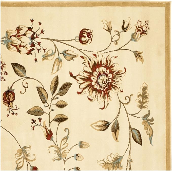 Safavieh LNH552 Lyndhurst Collection Traditional Oriental Round Area Rug Ivory/Multi/5' 3''L x 3' 3''W/Small Rectangle