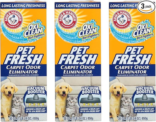 Arm & Hammer Carpet Pet Fresh Odor Eliminator 30 Oz, Pack of 3