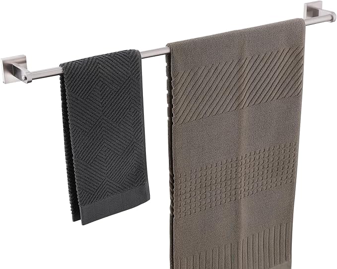 Miyili 30-Inch Bathroom Towel Bar, Durable Brushed SUS 304 Stainless Steel Wall Mounted Bath Towel Holder, Total Length 32-Inch